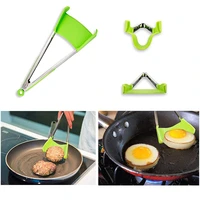 2 in 1 tongs non stick heat resistant silicone tong clip kitchen spatula clever food clips spatula shovel for kitchen utensil