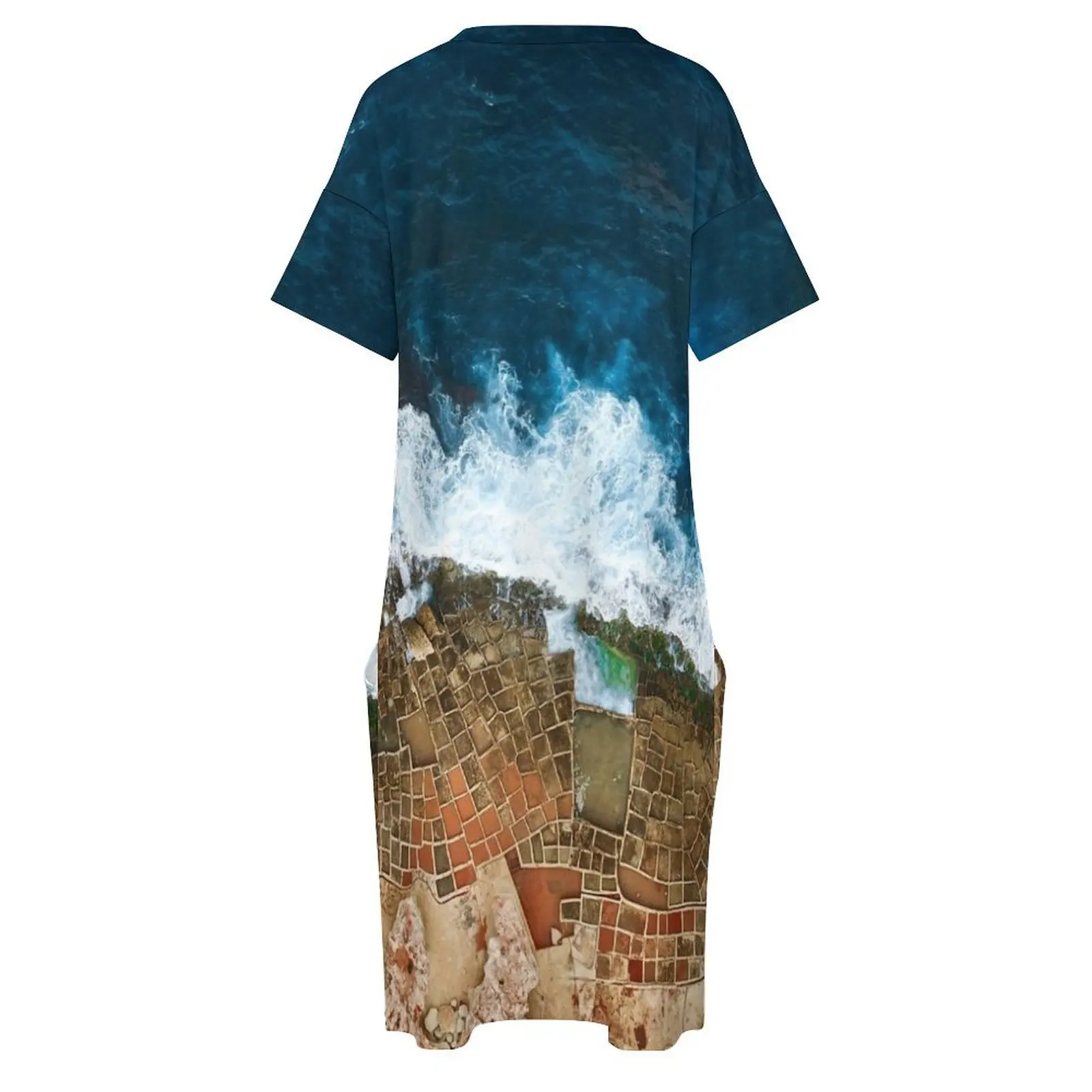 Воздушный снимок соленых сковородок в Марсаскела Мальта свободное платье с