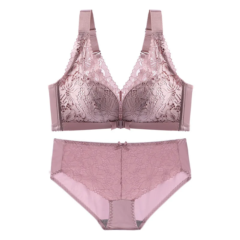 Женский сексуальный кружевной бюстгальтер комплект с пуш-ап беспроводной