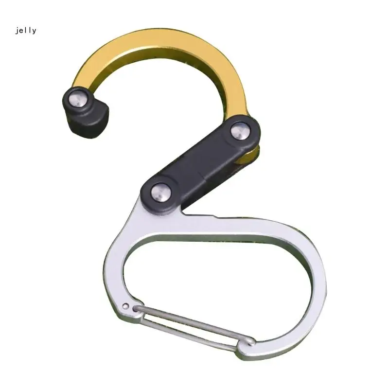

448C Carabiner Rotating Hook Clip Backpack Keychain Non-locking Strong Clips Lightweight Hiking Carabiner Outdoor Accessories