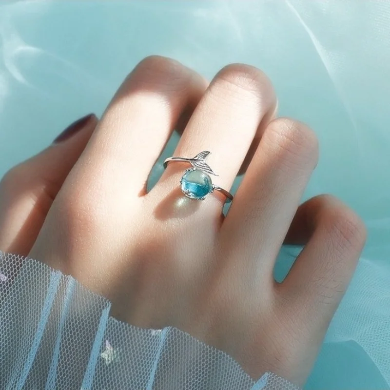 Модное регулируемое кольцо для женщин Свадебное Обручальное посеребренное на