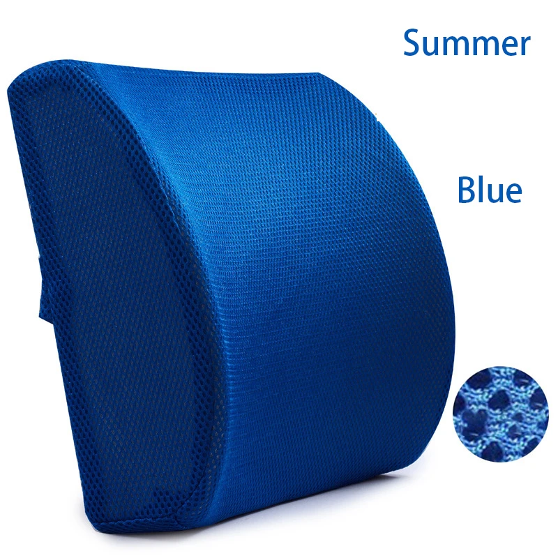 

1PC Support Pillow for Chair Back Comfort Zone 100% Pure Memory Cushion for Car or Office Fits Most Seat Breathable Mesh Cover