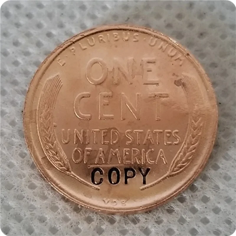 КОПИЯ 1909 S VDB Lincoln Wheat Cent Penny COPY COIN Challenge Карманные монеты Рождественские подарки