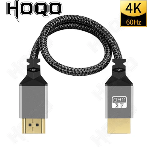 4K HDMI-кабель 4K 60 Гц HDMI 2,0 в штекер-HDMI штекер плетеный кабель для PS3/4 проектора