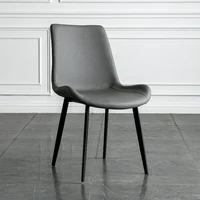 Grey Living Room Chair Modern Design Minimalist Mobile Dining Chairs Kitchen Black Legs Cheap Koltuklar Furniture Accessories
