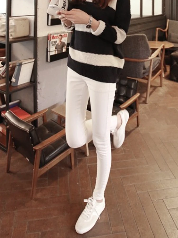 Pencil Pants Women Skinny High Waist Stretchy Sexy Girls Streetwear Fashion Ulzzang Joggers All-match Daily Pantalones De Mujer