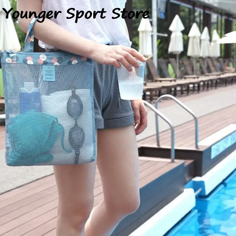 

Summer Swimming Beach Bag Swimsuit Mesh Storage Bag Mesh Bag Wash Bag Sports Handbag Toiletry Bag Sportswear Storage Organizer