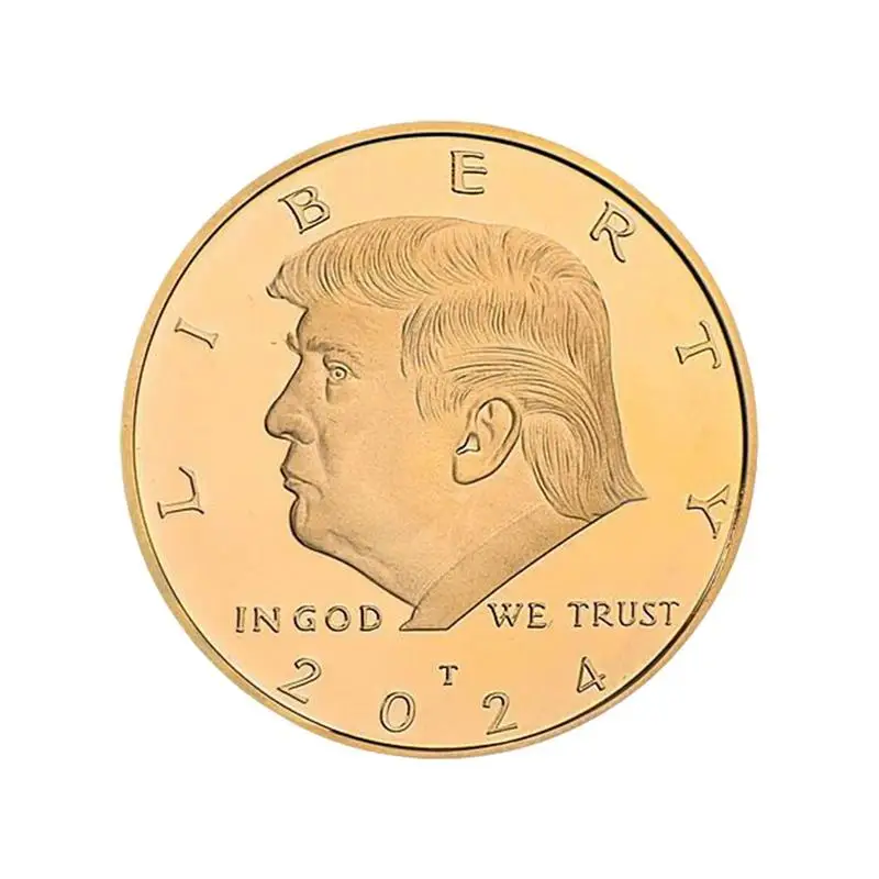 

Trump Commemorative Coin 2024 President Of US Souvenir Save America Again Supporters Challenge Coin Gold Plated Coin Gift