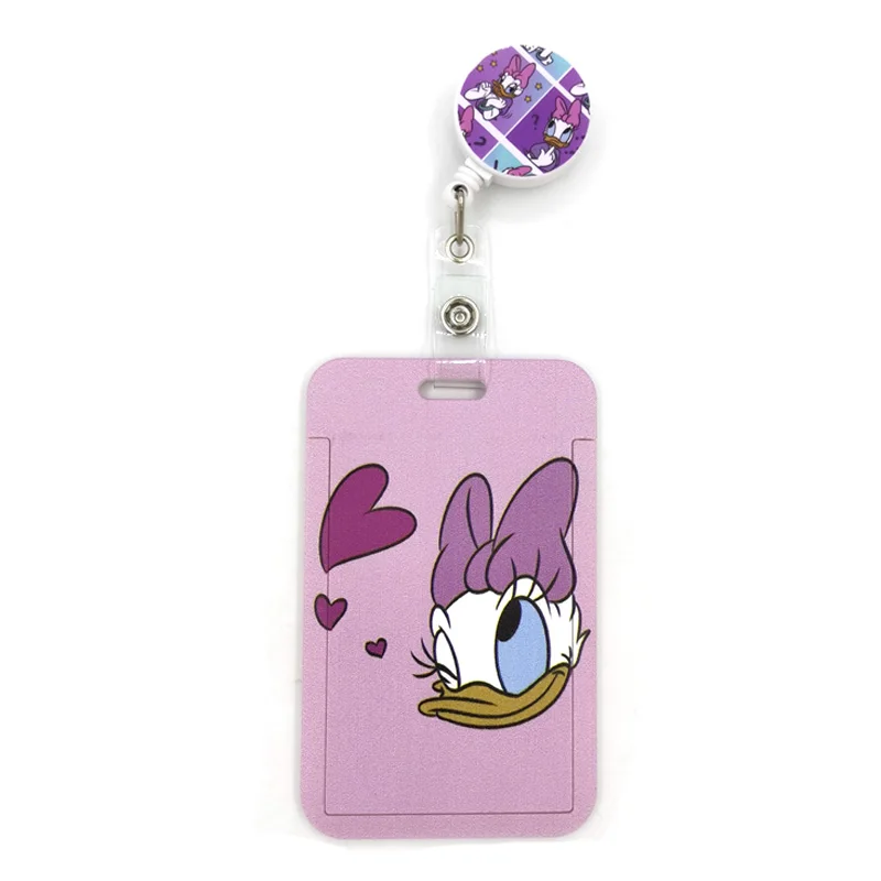 

Daisy Donald Duck Cartoon Lanyard Nurse ID Business Credit Card Work Card Badge Holder Office Student Clip Card Cover Holder Bag