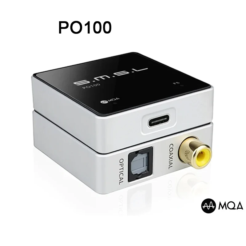 Фото SMSL PO100 2024 USB цифровой интерфейс ЦАП MQA аудио декодер TYPE-C вход OPT/COAX выход DSD DOP64 XMOS XU316 ПК телефон планшет №1