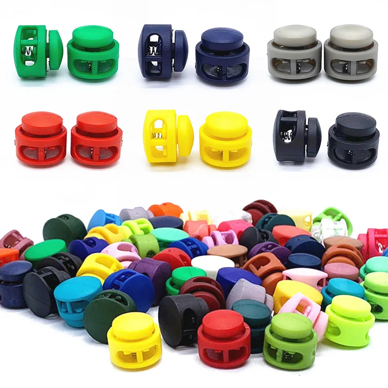 

10Pcs Spring Pig Nose Buckle Elastic Rope Stopper Cord Lock Adjustment Lock Clips DIY Shoelace Clamp Clothing Accessoies Tool