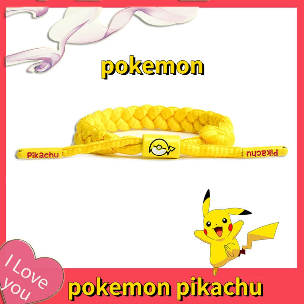 

Pokemon Pikachu Squirtle Charmander Bulbasaur Braided Couple Bracelet Student Brothers Best Friends Bracelet Children's Gifts