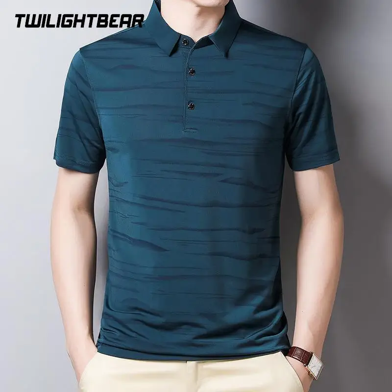 

Summer Men's Polo Shirt Male T-shirts Fashion Printing Business Casual Shirt Men Clothing Father Gift Golf Shirt