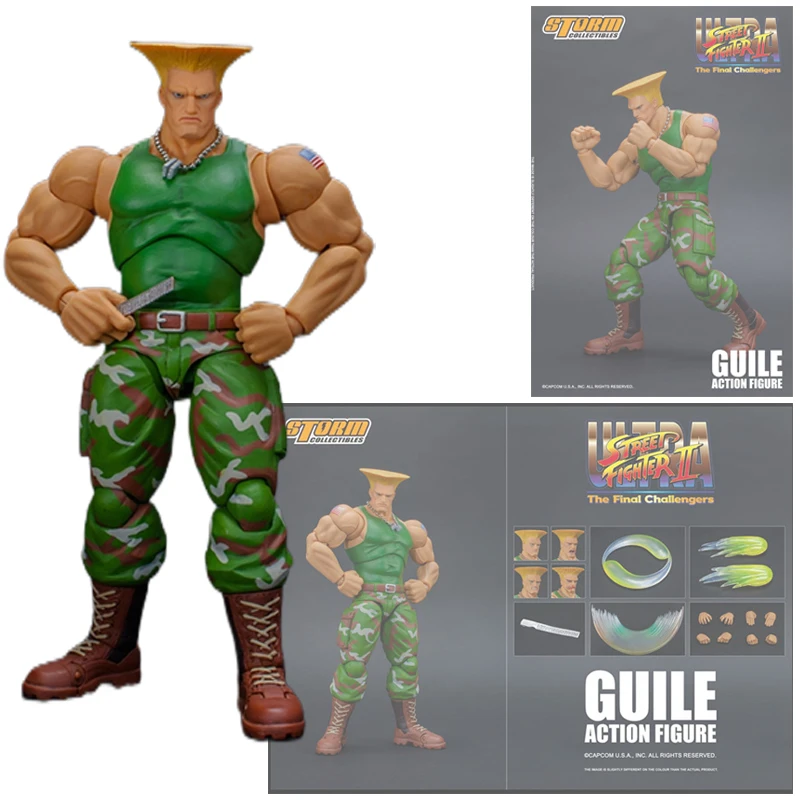 

Genuine Storm Toys 1/12 Street Fighter 2 The Final Challengers GUILE SDCC Anime Figure Model Collecile Action Toys