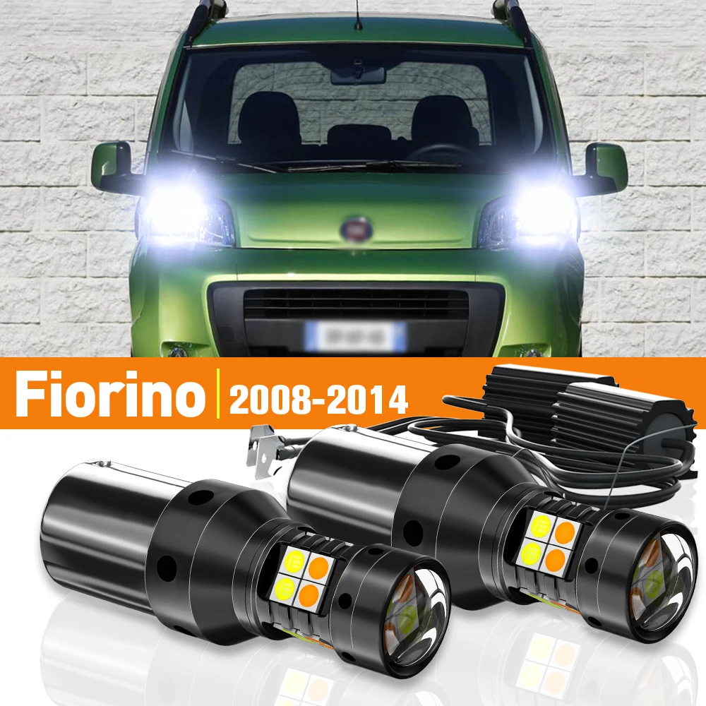 

2x LED Dual Mode Turn Signal+Daytime Running Light DRL For Fiat Fiorino 2008-2014 2009 2010 2011 2012 2013 Accessories Canbus