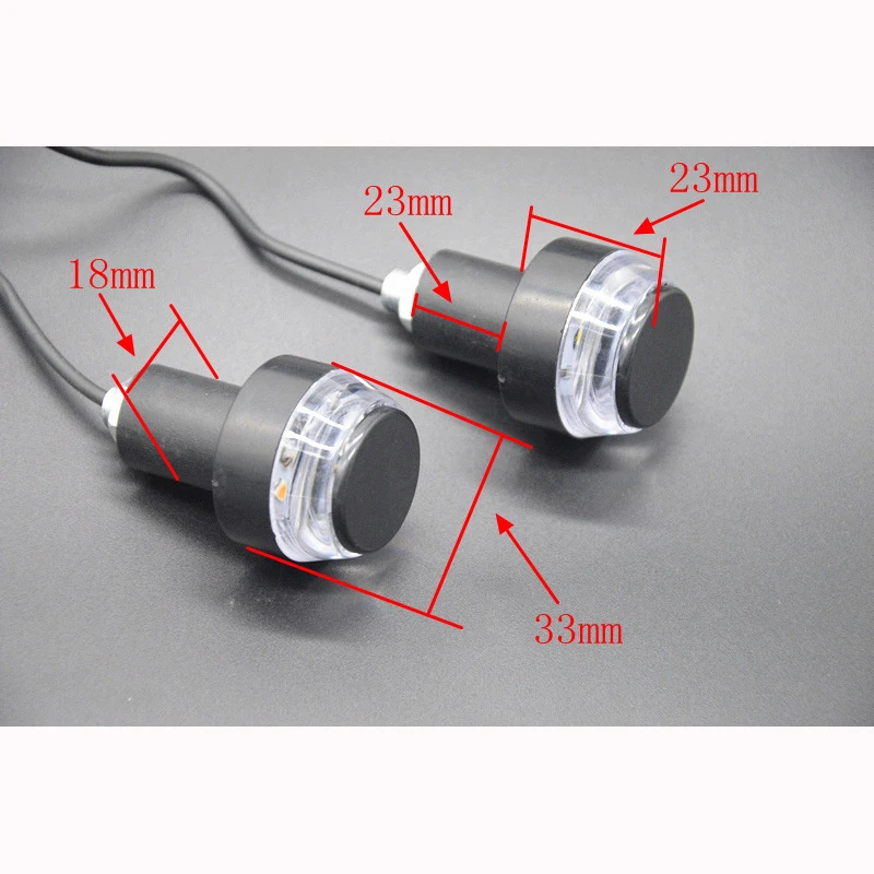 1 пара 12 В на руль мотоцикла янтарный светодиодный светильник ручка указатель