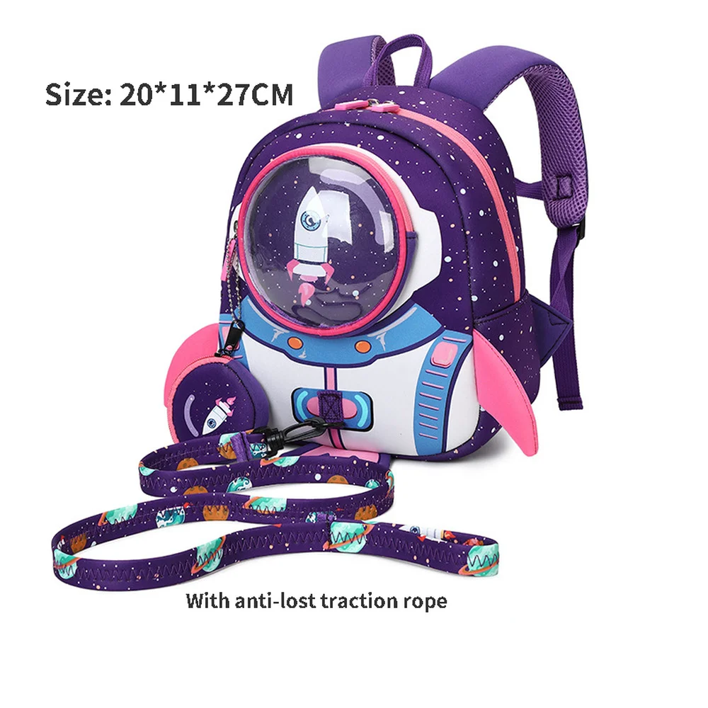 Cute Cartoon Mermaid Backpack Kindergarten Schoolbag Children's Lightweight Diving Material Small Backpack Spaceship Astronaut