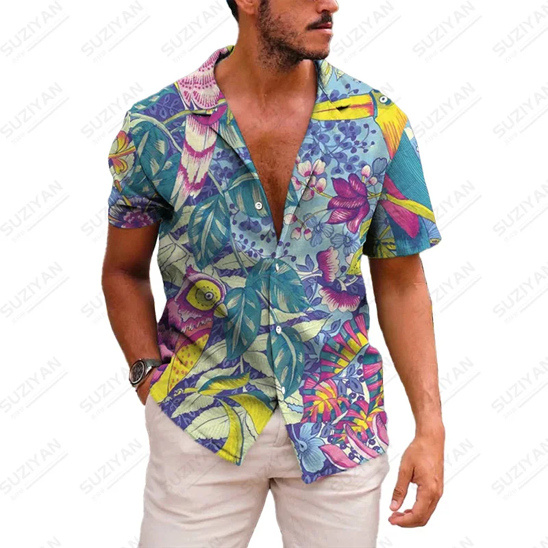 

Non-Iron 2022 Japanese Summer Mens Clothes Collar Business Top Quality Floral Best Selling Shipping Japanese Clothes Shirt Men