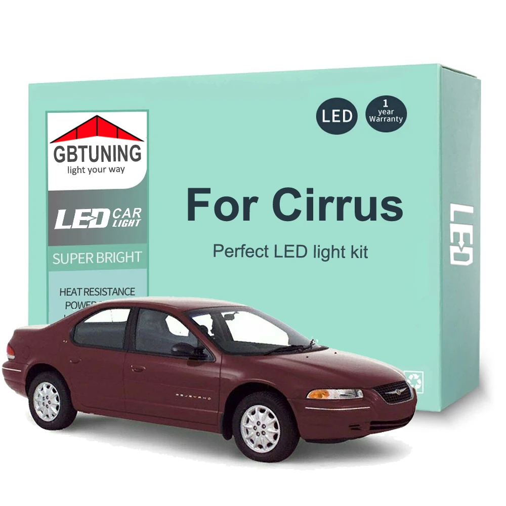 

Комплект светодиодных ламп для салосветильник Chrysler Cirrus 1995, 1996, 1997, 1998, 1999, 2000, купольная лампа для багажника автомобиля Canbus без ошибок, 10 свето...