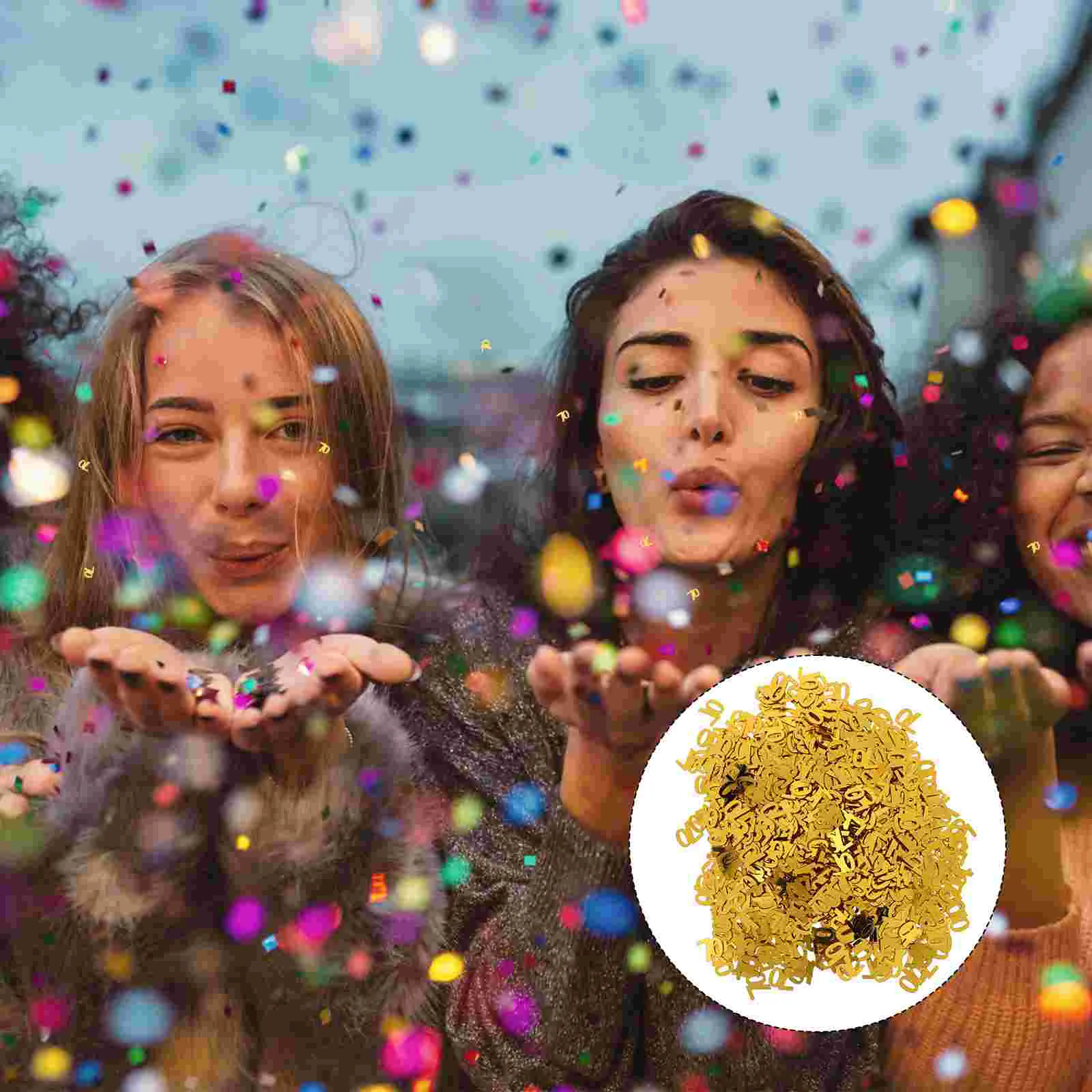 

Table Birthdaynumber Party Anniversary Decoration 70Th Glitter Sequins Metallic Scatter Old Seventy Wedding Years