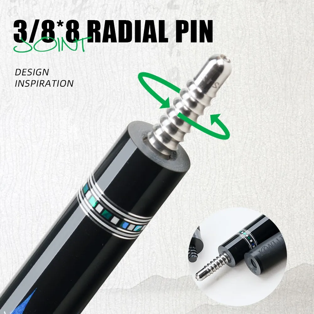 Бильярдный Кий KONLLEN AMG из углеродного волокна 12 5 мм наконечник 3*8/8 шарнирный штифт