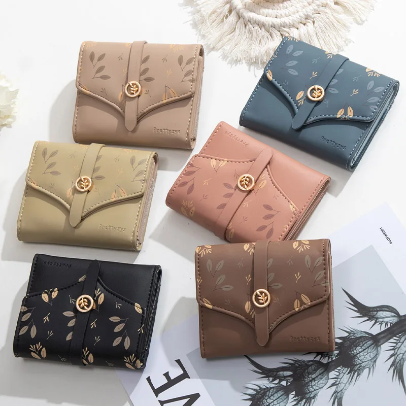Модный женский короткий кошелек Prettyzys из мягкой искусственной кожи с принтом и