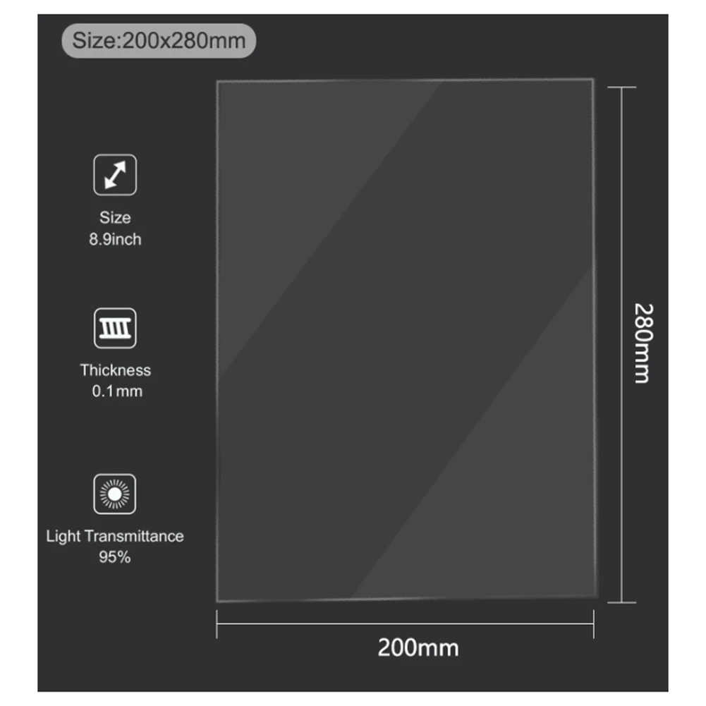 Фото 【A60I】 2 шт. FEP-пленки с высокой прозрачностью и прочностью для LCD 3D-принтера №3