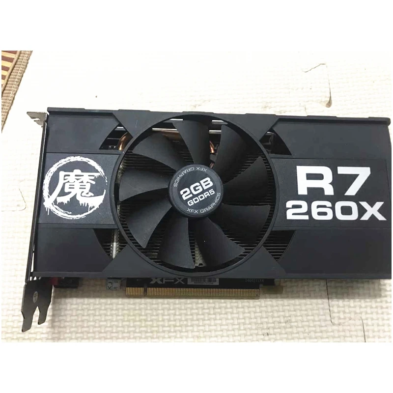 XFX R7 260 2 Гб видеокарты AMD Radeon Оригинал 260X 2G видеокарта GPU рабочий экран ПК
