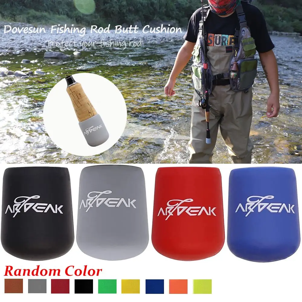 

1Pcs Fishing Rod Handle Protective Case Silicone Lure Rod Bottom Protector Fishing Accessories Random Color