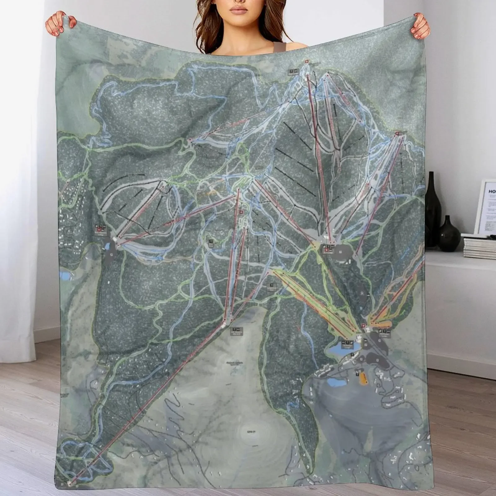 Одеяло Killington Resort Trail Map многоцелевое для малышей большие одеяла диванов