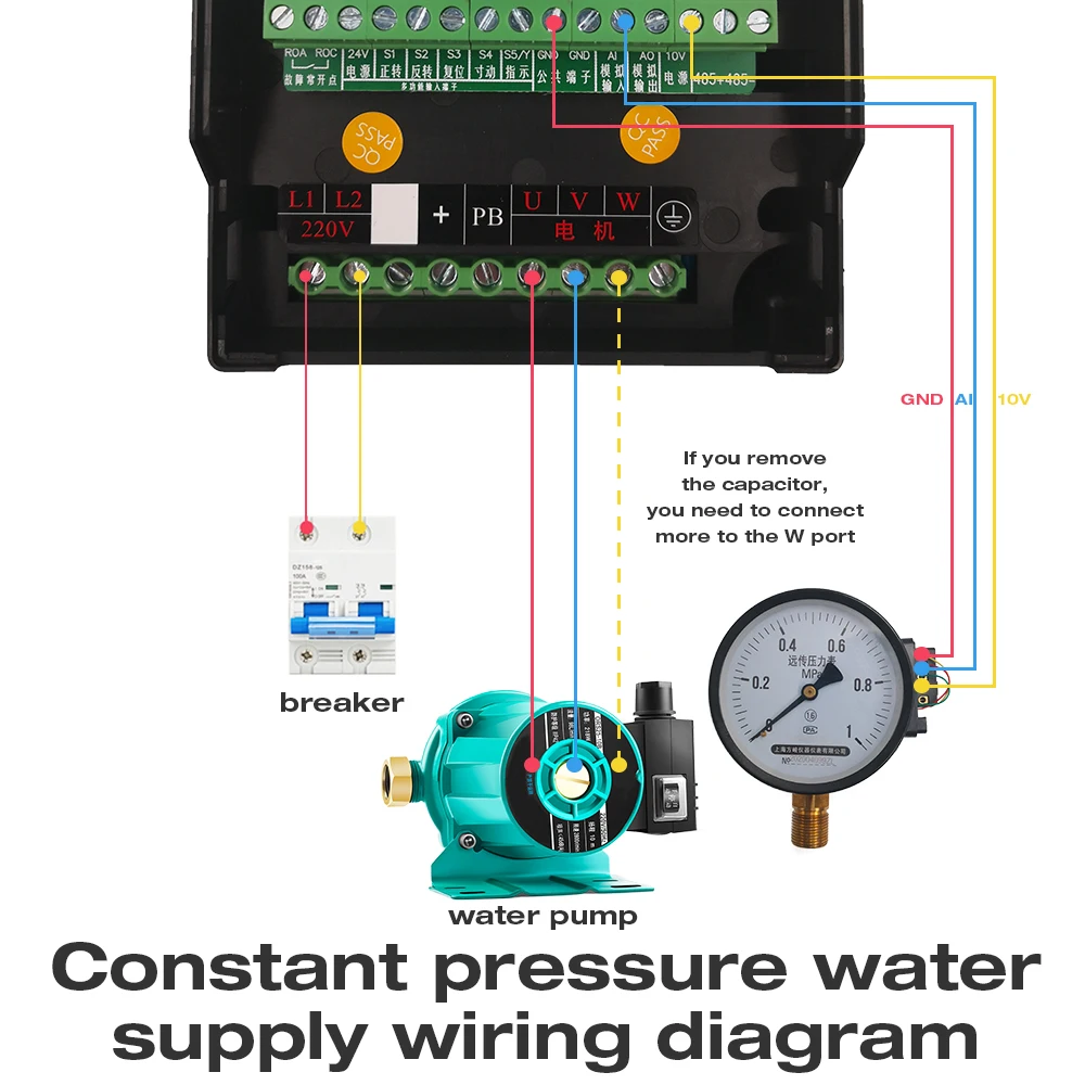 Инвертор частоты VFD для двигателя с большой нагрузкой 220 кВт/кВт в частотный