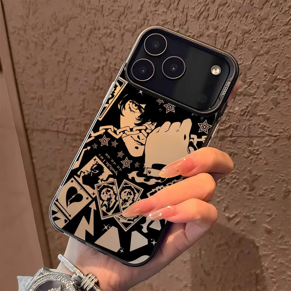 Фото Чехол для телефона Game P-Persona 5 для iPhone 17 16 15 14 13 12 11 Pro Max, дизайнерский матовый чехол с лазерной гравировкой Aurora Funda №3