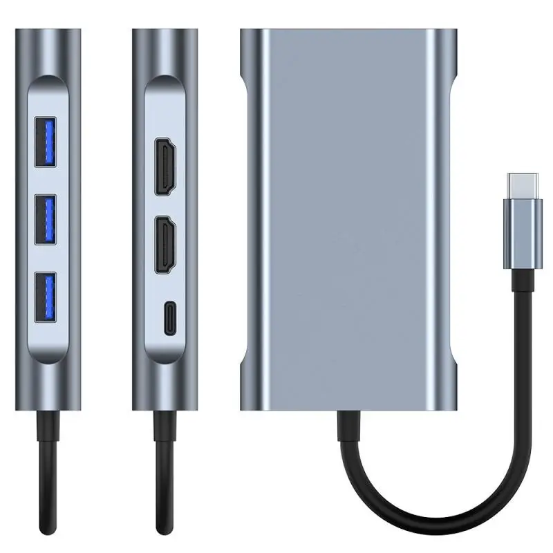 

10 в 1, адаптер для порта Type-C, RJ45, Ethernet, 4K, VGA