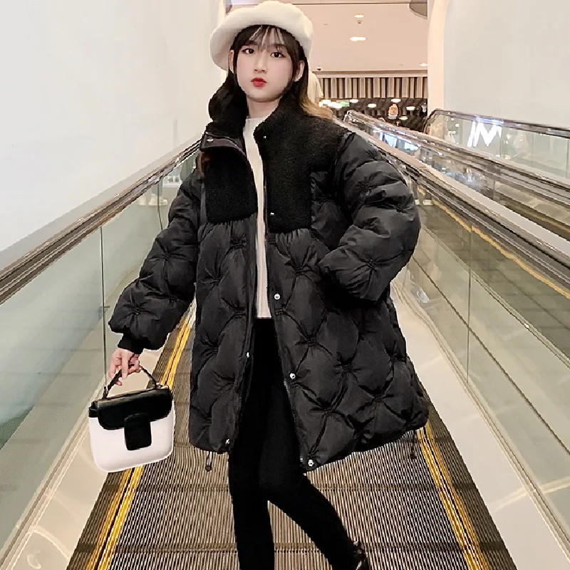 

Girls' Long Down Coat Winter Outer Down Jacket 2023 New Cotton Coats Mid-Length Coats Parkas New Outwears Outerwear Jackets