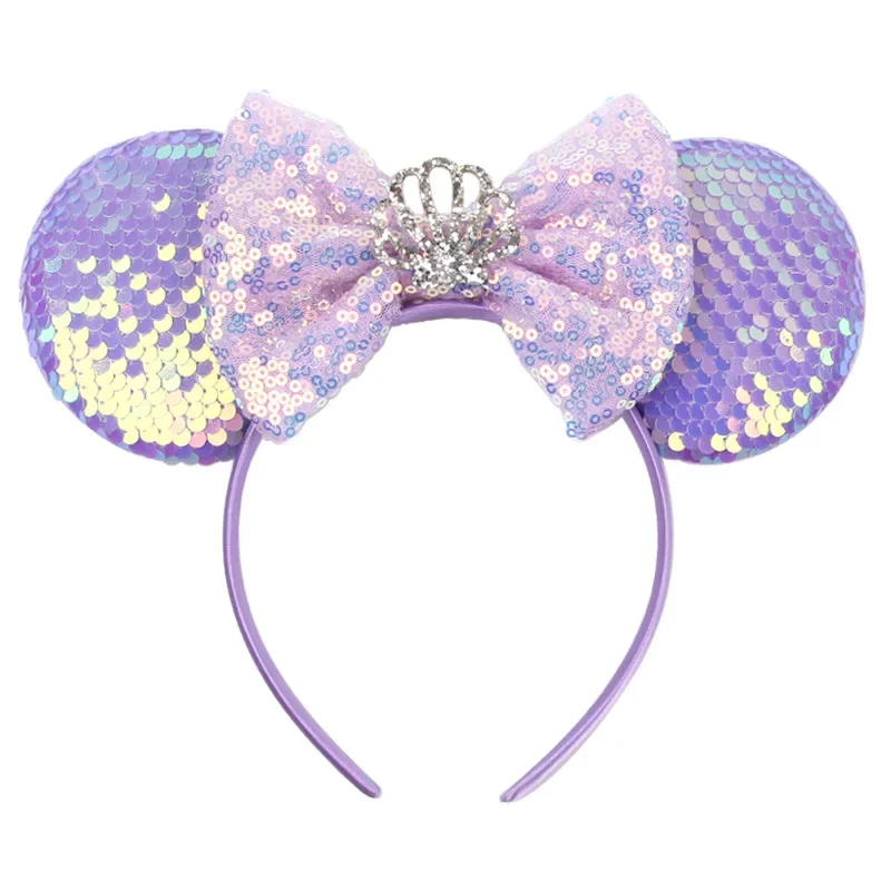 

New Mouse Ears Headband Wholesales Sequin Bow Hairband Girls Festival Party Cosplay DIY Hair Accessorie