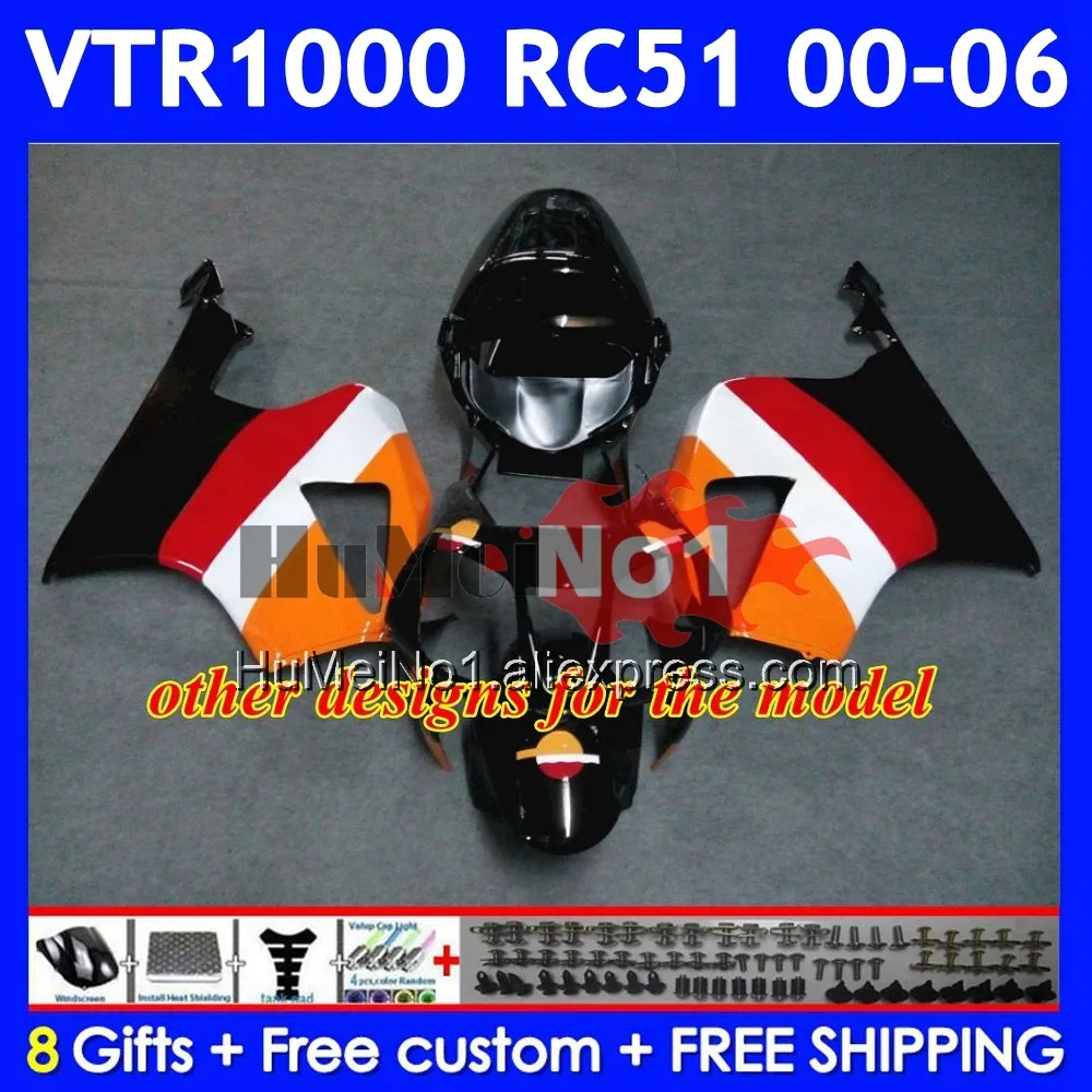 Body For HONDA VTR1000 RC51 01 02 03 2004 2005 2006 68No.135 SP1 SP2 VTR 1000 2000 2001 2002 2003 04 05 06 Fairings