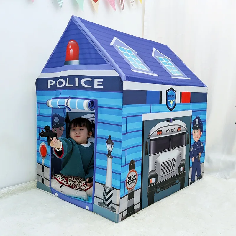 

[TML] 120*107cm indoor Game Room Colorful police children tent Kids Playhouse Princess castle Play house travel tent outdoor toy