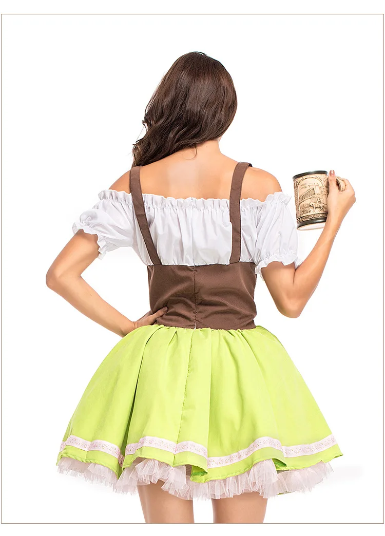 Женский костюм-платье Октоберфест Дирндль Карнавал Баварский мини-горничная на