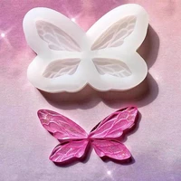 geometry butterfly elf wings resin casting silicone mold woman keychain decorative pendant quicksand mold for diy crafts