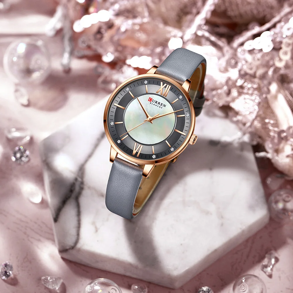 Quartz Watch Women's Watch Fashion Luxury New Quartz Women's Clock Elegant Classic Leather Women's Watch 9080