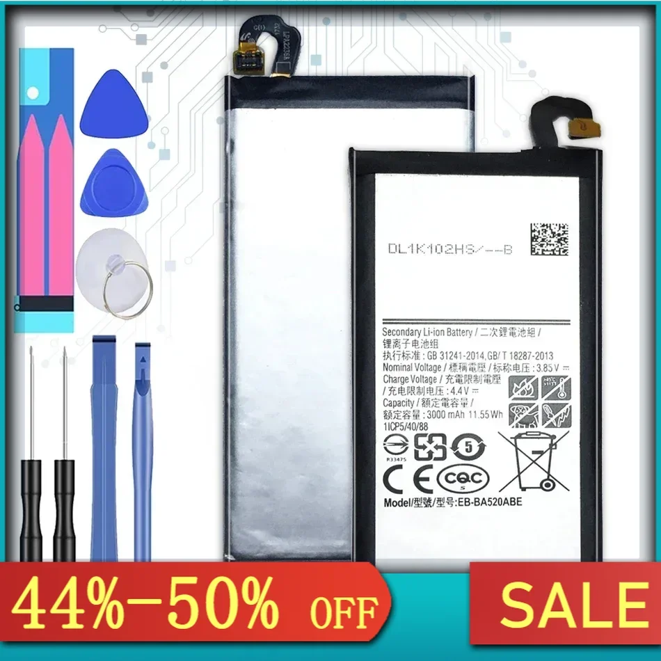 Аккумулятор для Samsung Galaxy A5 2017 Edition A520 SM-A520F A520K A520L A520S A520W A520F/DS EB-BA520ABE 3000 мАч