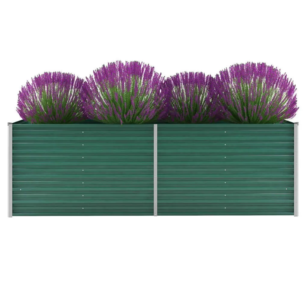 

Garden Planter Galvanized Steel 94.5"x31.5"x31.3" Green