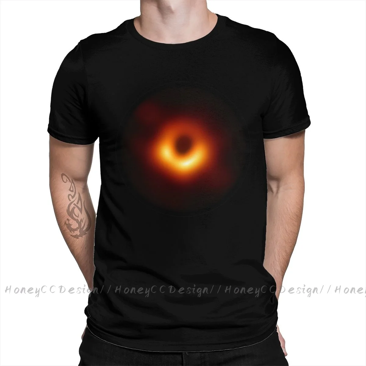 High Quality Men  Science T-Shirt First Image Of A Black Hole Event Horizon Telescope Pure Cotton Shirt Tees Harajuku TShirt