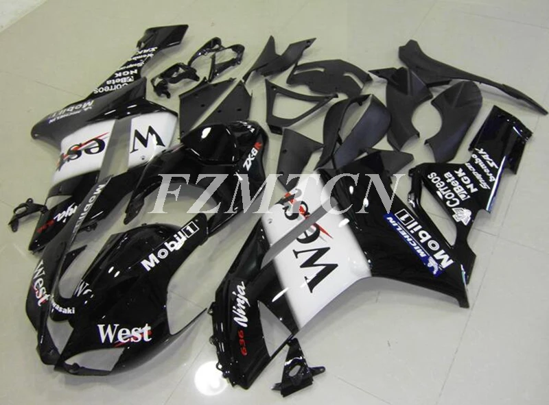

New ABS Whole Motorcycle Fairings Kit Fit for Kawasaki Ninja ZX-6R ZX6R 636 2007 2008 07 08 Bodywork set West Cool