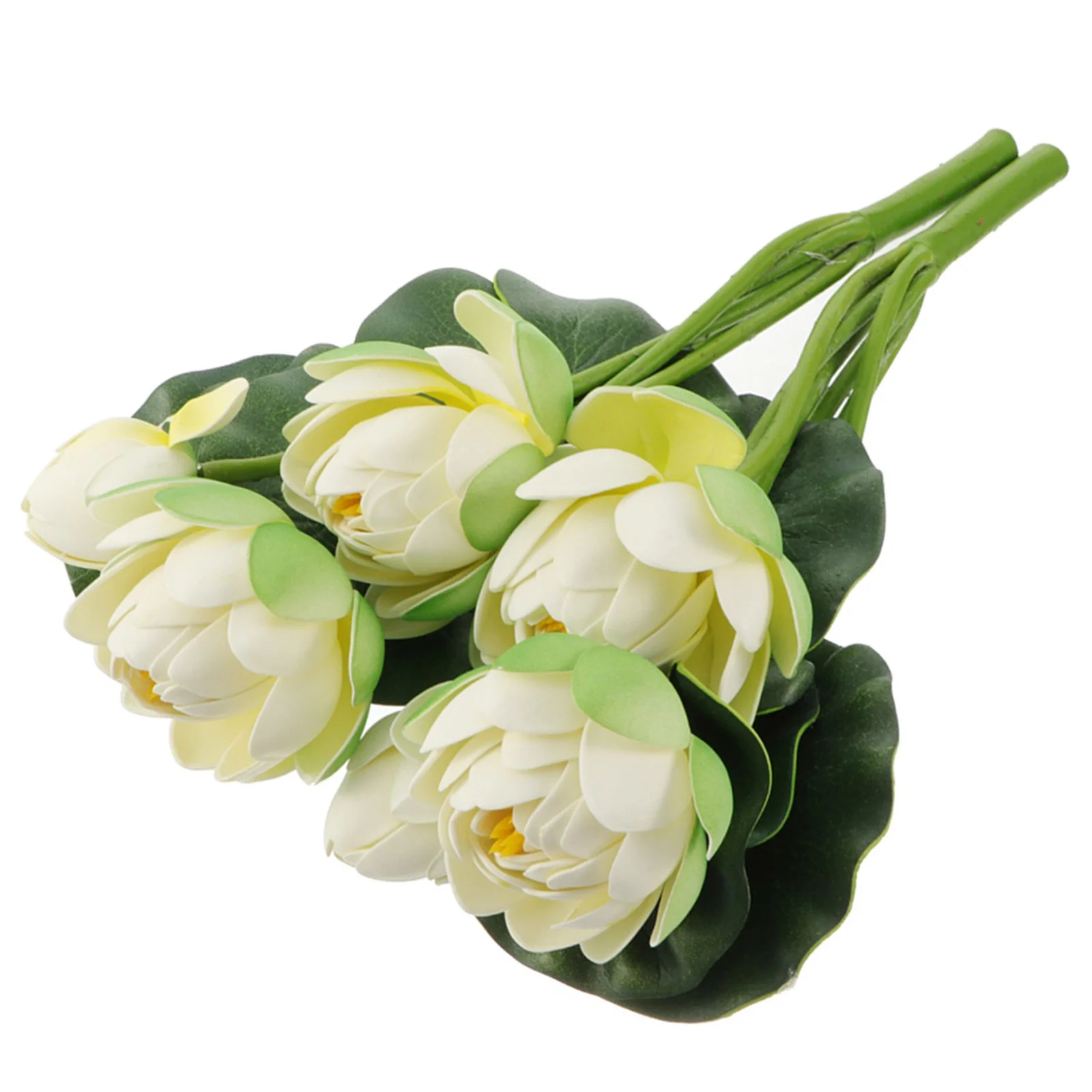 

2 Pcs Green Plants Gift Photo Props Artificial Lotus Decoration White Eva Bride