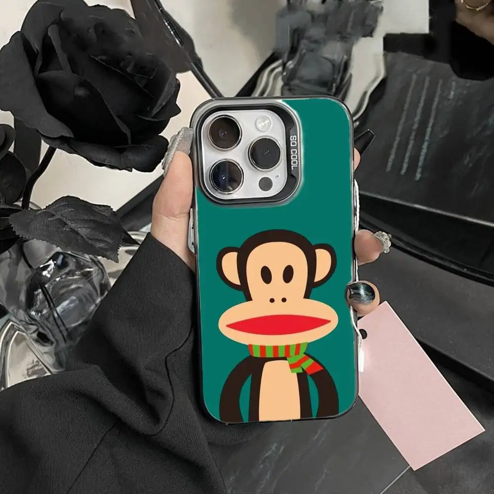 Фото Модный чехол CUTE D-pauls-frank-s для iPhone 17, 16, 15, 14, 13, 12, Pro MAX, черный матовый, противоударный №2