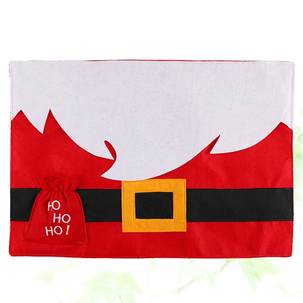 

1pc Christmas Placemat kitchen linens Tableware Pad Kitchen Decoration Table Mats for Christmas Restaurant （ Red ）
