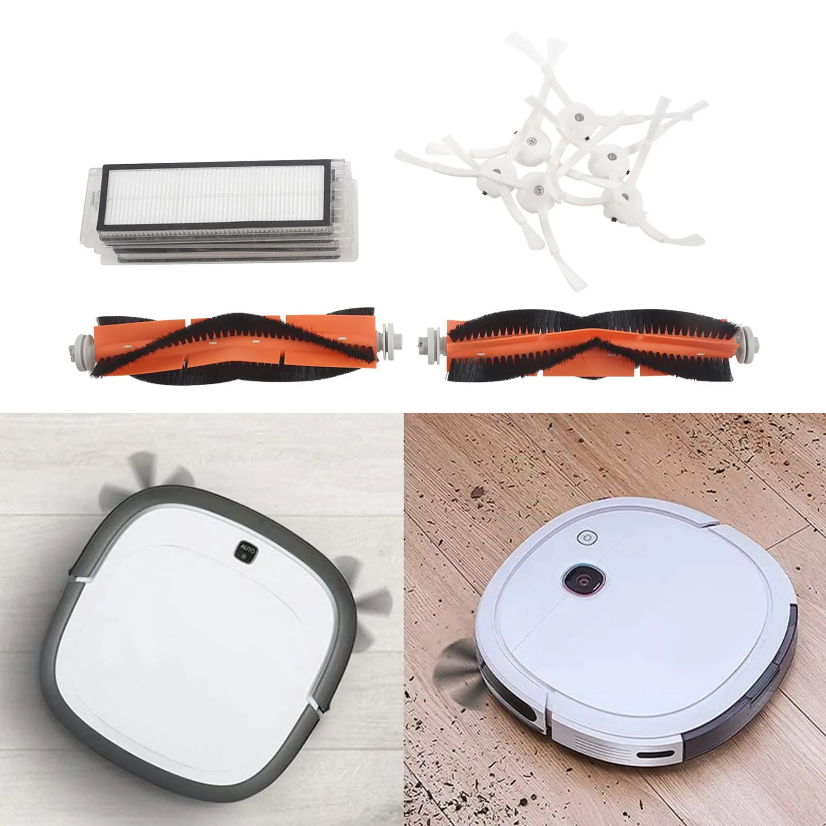 Запчасти для робота-пылесоса Xiaomi 2 Roborock S50 Mi 6 боковых щеток 4 Hepa-фильтра и главных