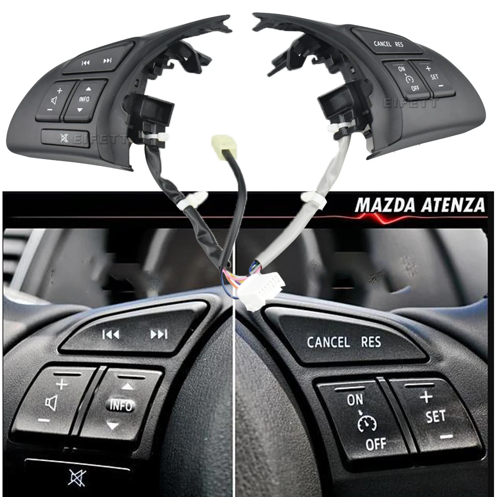 Фото Для Mazda CX5 2013-2014, Axela, Atenza 2014-2016: Кнопка управления на руле высшего качества, переключатель круиз-контроля и регулировки громкости №4