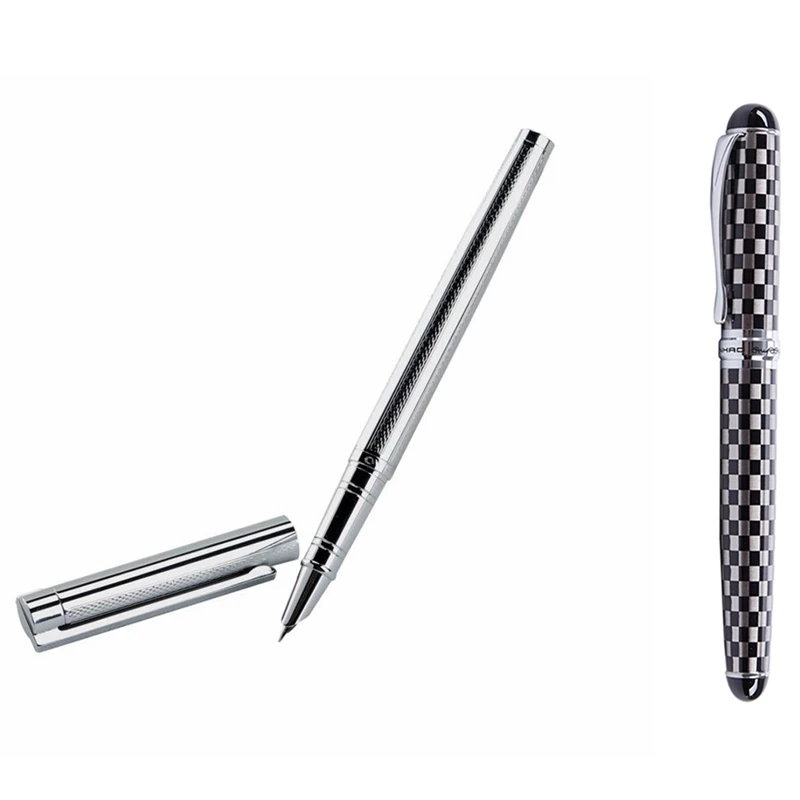 

Перьевая ручка Jinhao X750 для шахматной доски, перьевая ручка со средним тонким наконечником 126 для руководителей, с тонким серебристым наконеч...